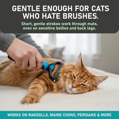 Dual-Sided Pet Grooming Comb for Dogs & Cats